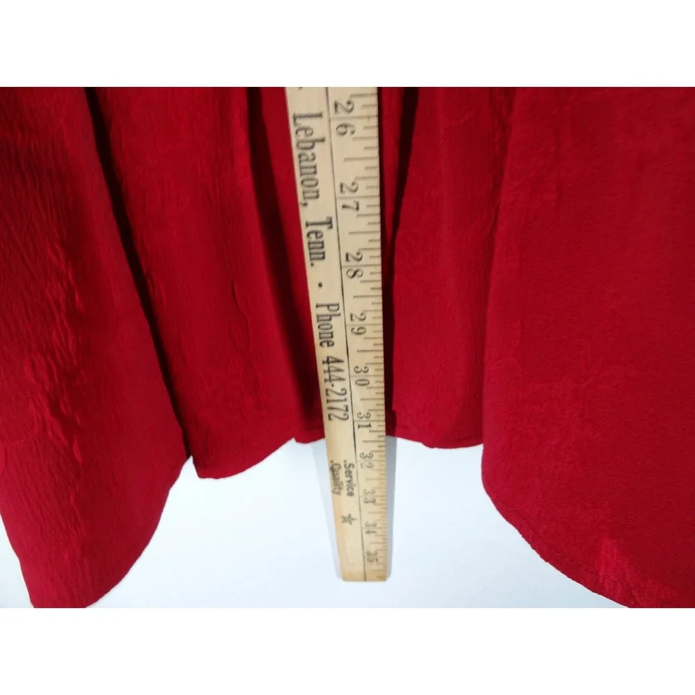 Lucy in the Sky Mini Dress Womens Medium Red Bustier Jacquard Bow Coquette Party
